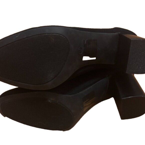 MIA Women's Black "Martin" Pointed Toe Block Heel Sock Booties - Size 10 NEW - Picture 6 of 7